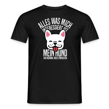 Hunde – Shirt Haustier Hunderasse Geschenk - Männer T-Shirt - Schwarz - Vorne - AI Model Male 178 light (178cm)