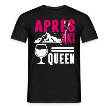 Apres Ski Queen,Party Outfit Costume Winter Saufen - Männer T-Shirt - Schwarz - Vorne - AI Model Male 178 light (178cm)