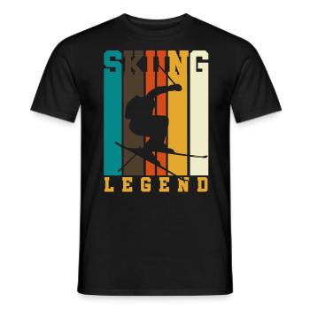 Apres Ski, Ski Legen, Ski Lehrer Outfit - Männer T-Shirt - Schwarz - Vorne - AI Model Male 178 light (178cm)