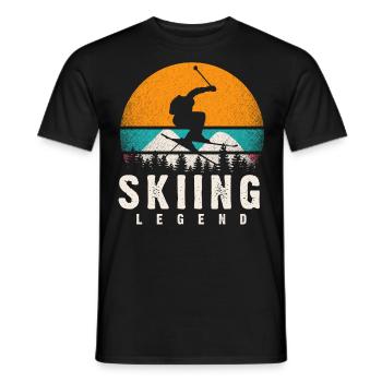 Apres Ski, Ski Legen, Ski Lehrer Outfit - Männer T-Shirt - Schwarz - Vorne - AI Model Male 178 light (178cm)