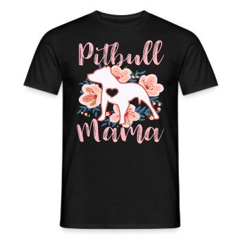 Pitbull Maman - T-shirt homme - noir - Devant - AI Model Male 178 light (178cm)