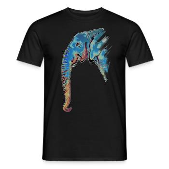 Elefant-Design - Männer T-Shirt - Schwarz - Vorne - AI Model Male 178 light (178cm)