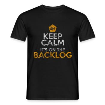 Journal de bord Scrum Master Docker Computer Geek - T-shirt homme - noir - Devant - AI Model Male 178 light (178cm)