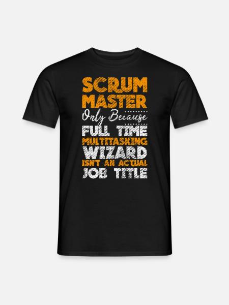 Deweloper kontenerowy Scrum Master Git Touch - T-shirt męski - czarny