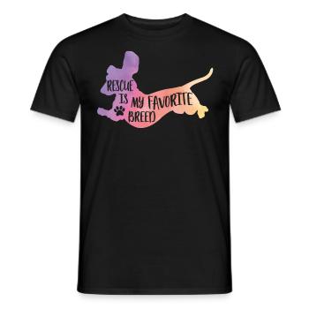 Rettung ist mein Favorit - Dackel - Männer T-Shirt - Schwarz - Vorne - AI Model Male 178 light (178cm)