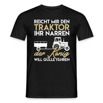 Landwirt Farmer Bauernhof Trecker Traktor Spruch - Männer T-Shirt - Schwarz - Vorne - AI Model Male 178 light (178cm)