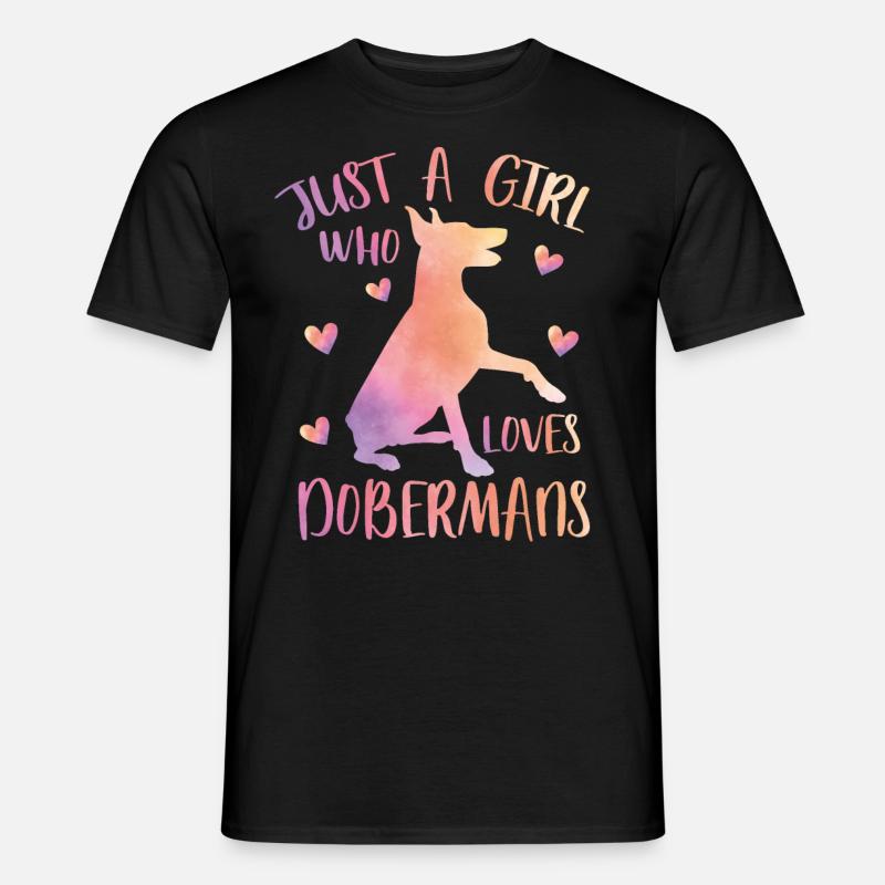 Dobermann Liebe - Männer T-Shirt - Schwarz