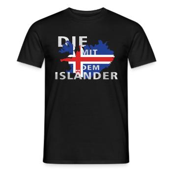 Die mit dem Isländer Pferd Spruch Rasse Geschenk - Männer T-Shirt - Schwarz - Vorne - AI Model Male 178 light (178cm)