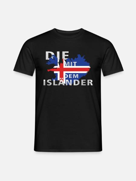Die mit dem Isländer Pferd Spruch Rasse Geschenk - Männer T-Shirt - Schwarz