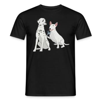 Tatoueur tatoué taches de chien dalmatien - T-shirt homme - noir - Devant - AI Model Male 178 light (178cm)