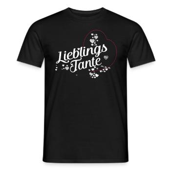 Lieblingstante Lieblings Tante Herz rot - Männer T-Shirt - Schwarz - Vorne - AI Model Male 178 light (178cm)