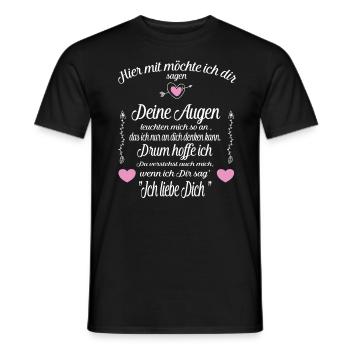 Liebeserklärung Valentinstag Geschenk - Männer T-Shirt - Schwarz - Vorne - AI Model Male 178 light (178cm)