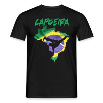 Capoeira Brésil Pays des Arts Martiaux - T-shirt homme - noir - Devant - AI Model Male 178 light (178cm)