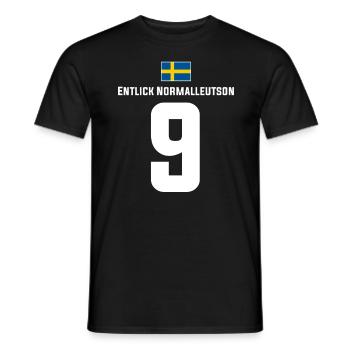 Schwedische Namen Fußball Sauf Mallorca Trikot - Männer T-Shirt - Schwarz - Vorne - AI Model Male 178 light (178cm)