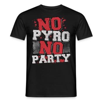 pas de pyro no party disant chemise de feux d'artifice vuurwerk - T-shirt homme - noir - Devant - AI Model Male 178 light (178cm)