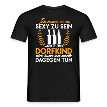 Dorfkind Lustiger Landwirtschaft Spruch - Männer T-Shirt - Schwarz - Vorne - AI Model Male 178 light (178cm)