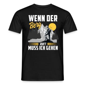 Wenn der Berg ruft muss ich gehen - Männer T-Shirt - Schwarz - Vorne - AI Model Male 178 light (178cm)
