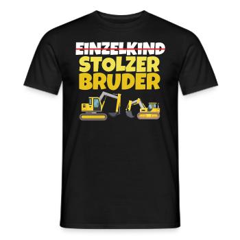Großer Stolzer Bruder Bagger 2024 Geschenk - Männer T-Shirt - Schwarz - Vorne - AI Model Male 178 light (178cm)
