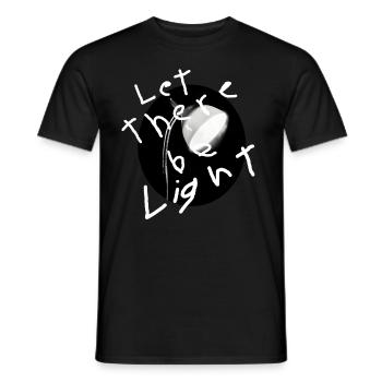 Es werde Licht - Männer T-Shirt - Schwarz - Vorne - AI Model Male 178 light (178cm)