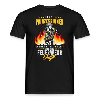 Feuerwehrfrauen Kommen nicht im Kleid - Männer T-Shirt - Schwarz - Vorne - AI Model Male 178 light (178cm)