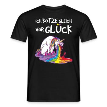 Ich kotze gleich vor Glück - Männer T-Shirt - Schwarz - Vorne - AI Model Male 178 light (178cm)