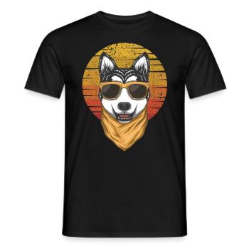 Husky - T-shirt homme - noir - Devant - AI Model Male 178 light (178cm)