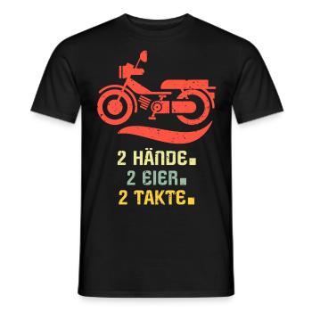 Moped zweitakter Mofa Spruch Eier - Männer T-Shirt - Schwarz - Vorne - AI Model Male 178 light (178cm)