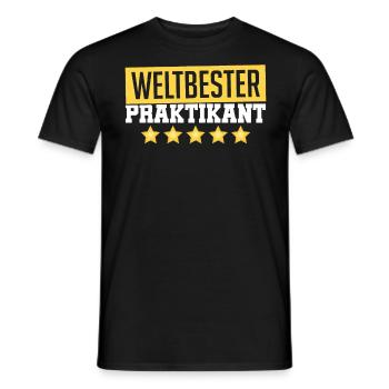 Bester Praktikant Praktikum Praktikanten Geschenk - Männer T-Shirt - Schwarz - Vorne - AI Model Male 178 light (178cm)