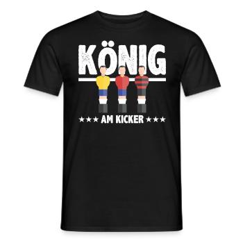 Tischkicker Tischfußball Tischfußballer Geschenk - Männer T-Shirt - Schwarz - Vorne - AI Model Male 178 light (178cm)