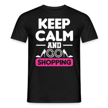 Shopping Shoppen Einkaufsbummel Geschenk - Männer T-Shirt - Schwarz - Vorne - AI Model Male 178 light (178cm)