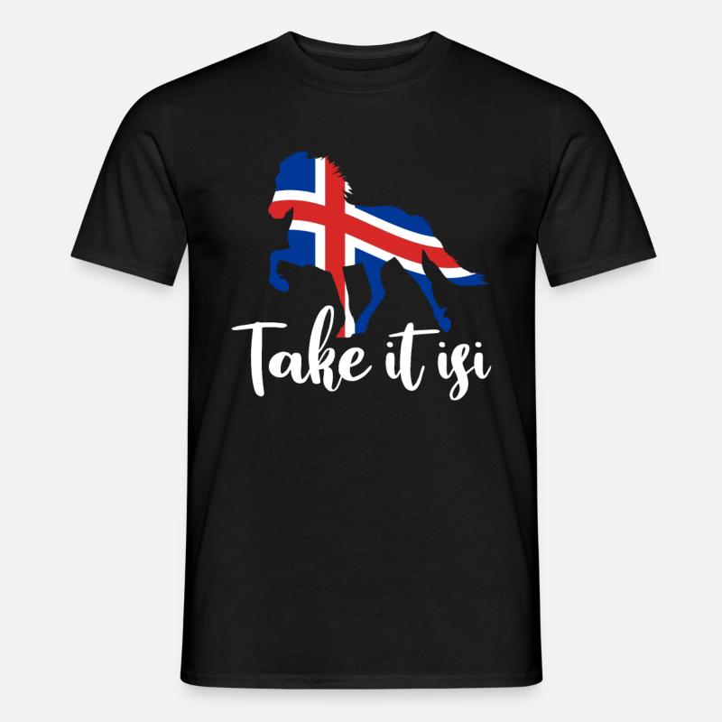 Take it Isi Islandpferd Icelandic Pferd Mädchen - Männer T-Shirt - Schwarz