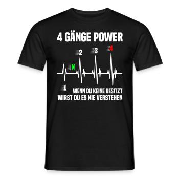 Simson S51 Gänge Schalten, 2 Takt Power DDR Moped - Männer T-Shirt - Schwarz - Vorne - AI Model Male 178 light (178cm)