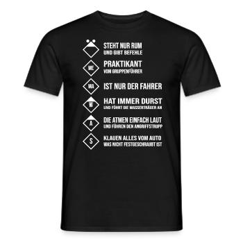 Feuerwehr Löschgruppe Löschgruppe FFW - Männer T-Shirt - Schwarz - Vorne - AI Model Male 178 light (178cm)