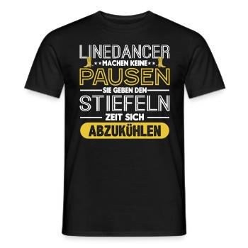 Line Dance Tanzverein Country Western - Männer T-Shirt - Schwarz - Vorne - AI Model Male 178 light (178cm)