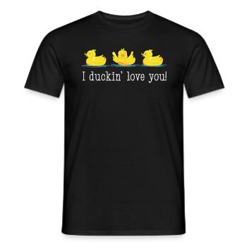 Canards d'élevage de canards en caoutchouc - T-shirt homme - noir - Devant - AI Model Male 178 light (178cm)