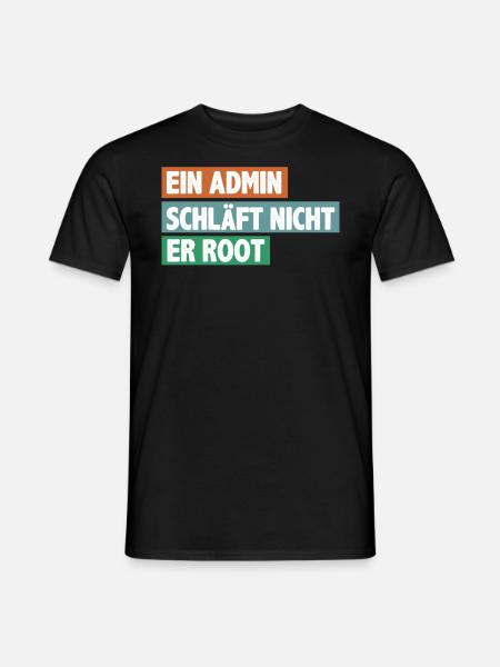 Admin Informatiker Informatik Administrator - Männer T-Shirt - Schwarz