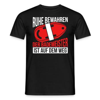 Bademeister - Männer T-Shirt - Schwarz - Vorne - AI Model Male 178 light (178cm)