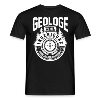 Geologe - Männer T-Shirt - Schwarz - Vorne - AI Model Male 178 light (178cm)