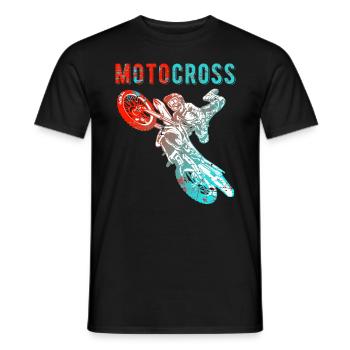 Motocross Geschenk Kinder Dirt Bike Supercross - Männer T-Shirt - Schwarz - Vorne - AI Model Male 178 light (178cm)
