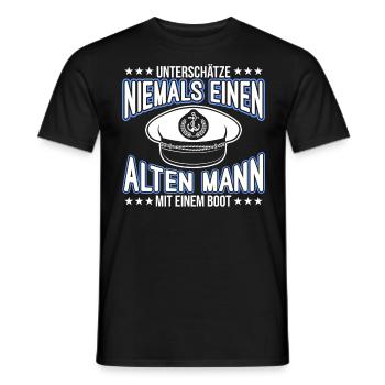 Boot - Männer T-Shirt - Schwarz - Vorne - AI Model Male 178 light (178cm)