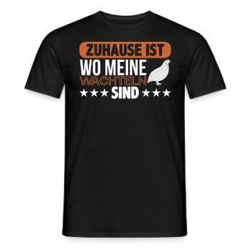 Wachtel - Männer T-Shirt - Schwarz - Vorne - AI Model Male 178 light (178cm)