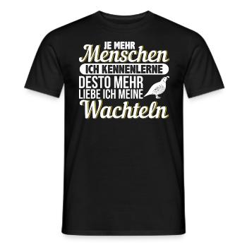 Wachtel - Männer T-Shirt - Schwarz - Vorne - AI Model Male 178 light (178cm)