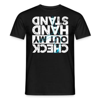 do gymnastics - Men's T-Shirt - black - Front - AI Model Male 178 light (178cm)