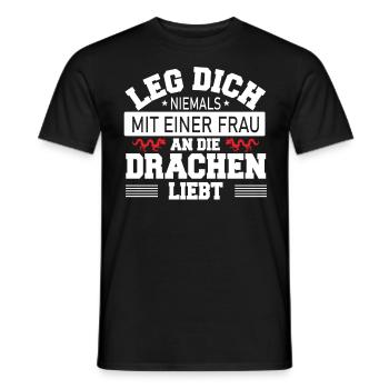 Chinesischer Drache - Männer T-Shirt - Schwarz - Vorne - AI Model Male 178 light (178cm)