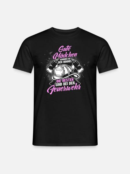 Feuerwehrfrau Feuerwehr Mädchen Frau Beruf Sprüche - Männer T-Shirt - Schwarz