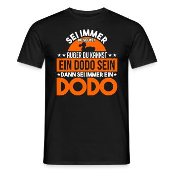 Dodo Dodos Ausgestorben Ornithologie - Männer T-Shirt - Schwarz - Vorne - AI Model Male 178 light (178cm)