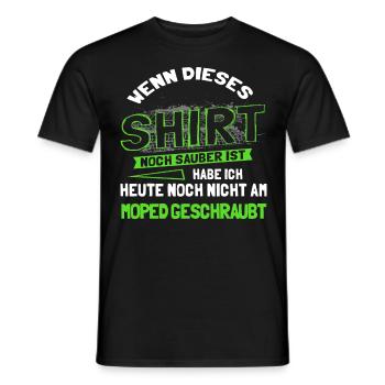 Moped Spruch, Lustiges Mopedfahrer Werkstatt Tuner - Männer T-Shirt - Schwarz - Vorne - AI Model Male 178 light (178cm)