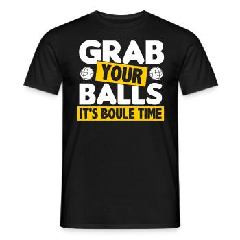 Boule Petanque Boccia Boules - Men's T-Shirt - black - Front - AI Model Male 178 light (178cm)