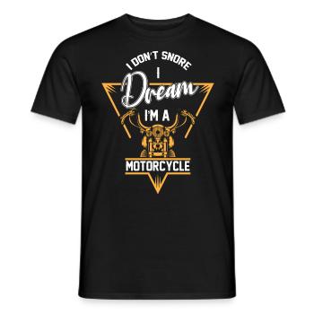 Je ne ronfle pas, je suis un motard - T-shirt homme - noir - Devant - AI Model Male 178 light (178cm)
