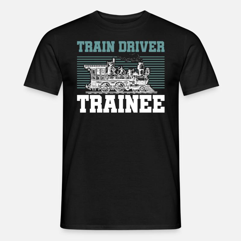 Lokführer - Männer T-Shirt - Schwarz